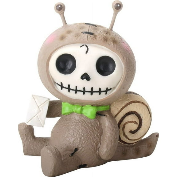 Ebros Gift Furrybones Den Den Figurine Sunflower Hooded Skeleton The Snail Monster Collectible
