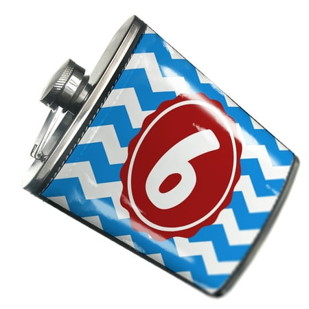 

NEONBLOND Flask Monogram 6 Blue Red Chevron