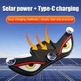 thumbnail image 4 of Solar Demon Eye LED Car Window Light, Dynamic Windshield Ambient Lamp Solar and USB Powered Flicker Signal Warning Lights for SUV, Truck RV, 4 of 9