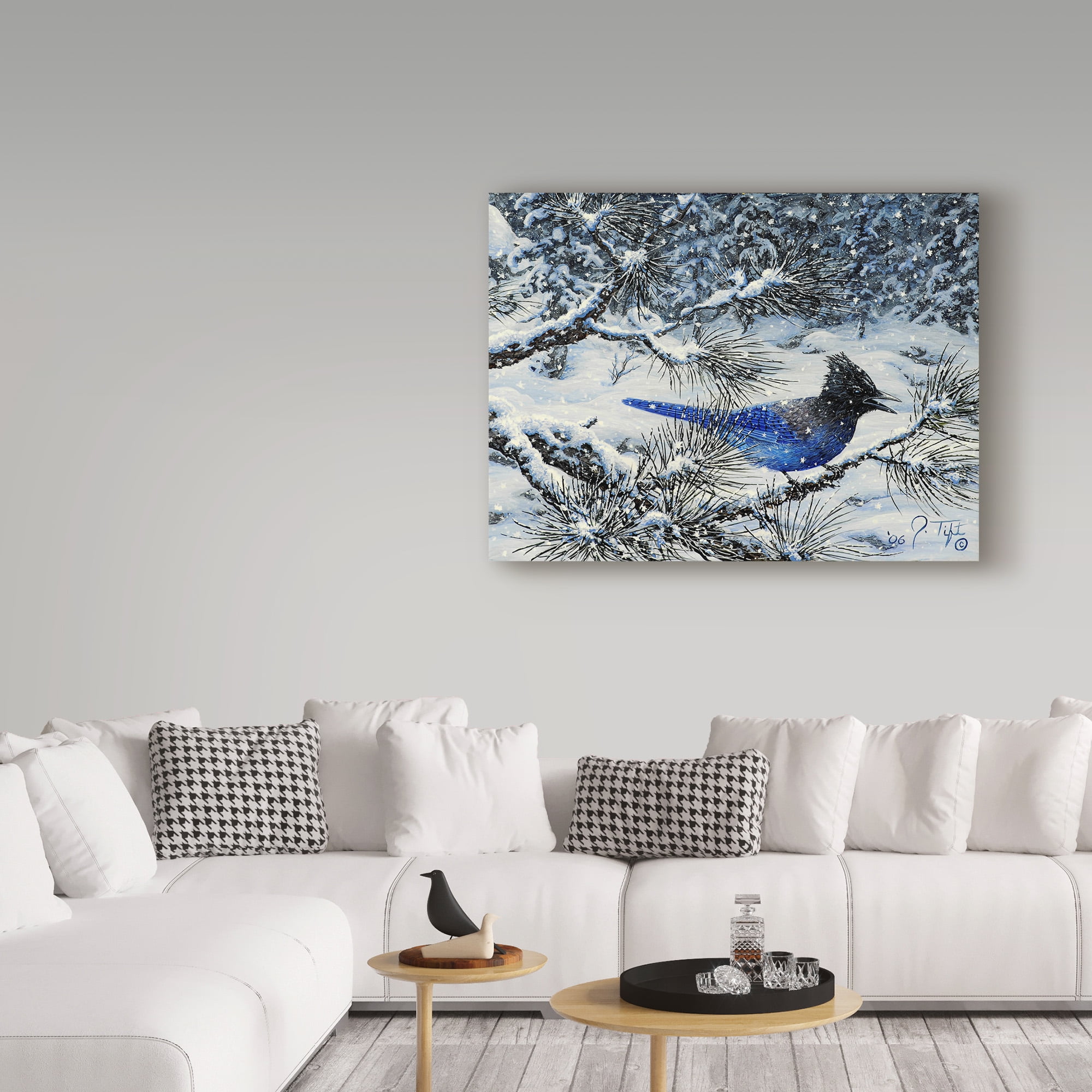 Trademark Fine Art 'Winter Jay' Canvas Art by Jeff Tift