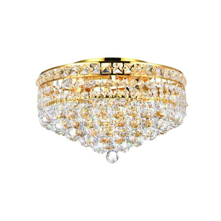 

4 Light Flush Mount with Gold finish