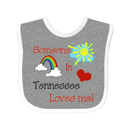 

Inktastic Someone in Tennessee Loves Me! Gift Baby Boy or Baby Girl Bib