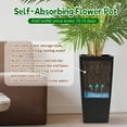 thumbnail image 2 of Olurrisa Set of 2 Black Square Planters 22-Inch, Faux Rattan Design with Automatic Watering System, Self-Watering Flower Pots for Indoor Outdoor Use, Patio and Garden, 2 of 15