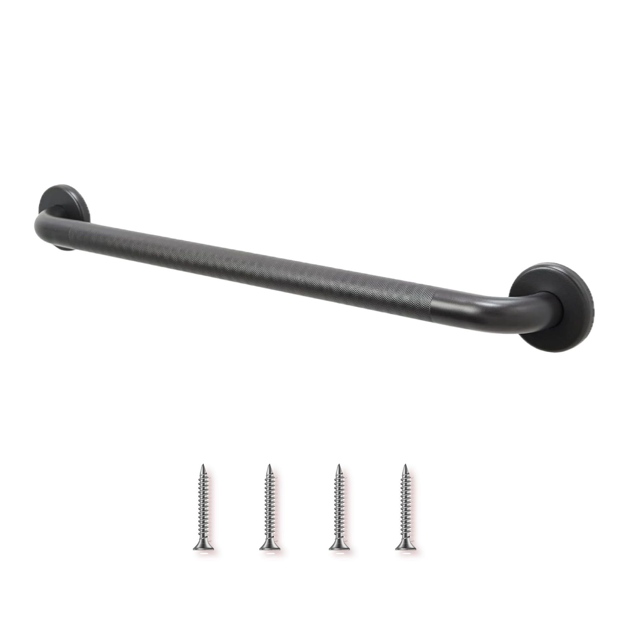 Grab Bar for Bathtub Shower - Stairs Bed Toilet Bathroom / Stand Assist & Safety Handrail / 304 Stainless Steel / Knurled / Oil Rubbed Bronze / 16"