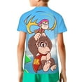 thumbnail image 2 of Donkey Kong Funny 3D Printed Graphic Tee, Lightweight T-Shirts for Boys Girls, Novelty Crew Neck Short Sleeve Tops for Kids, 2 of 8
