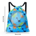 thumbnail image 2 of Drawstring Oxford Swim Backpack Water-Resistant Wet Separation Colorful Cute Animal Print Pvc Storage Bag Gifts For Boy Girl Children, 2 of 12