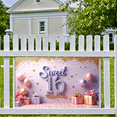 thumbnail image 6 of Flower Design Sweet 16 Banner Glittery Number Birthday Banner Happy Birthday for Teen Celebration Indoor Decor Festive Party, 6 of 8