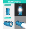 thumbnail image 2 of Azul-1 pieza Luz solar para acampar Luz LED con batería recargable (con recarga) Linterna de senderismo Luz solar para exteriores Luz para carpa Camping/Pesca/Apagón, 2 of 5