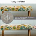 thumbnail image 5 of FUIALDOLG Watercolor Sunflower Butterfly Dining Bench Cover, Stretch Bench Seat Covers Slipcover with Elastic Band Washable Rectangle Chair Protector for Dining Room, Bedroom, 5 of 7