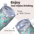 thumbnail image 4 of 20OZ Flamingo Themed Stainless Steel Tumbler with Handle Insulated Coffee Mug Cup BPA Free Portable Sweat Resistant Keeps Drinks Hot Cold Gifts for Women Girls on Birthday Christmas Summer, 4 of 6