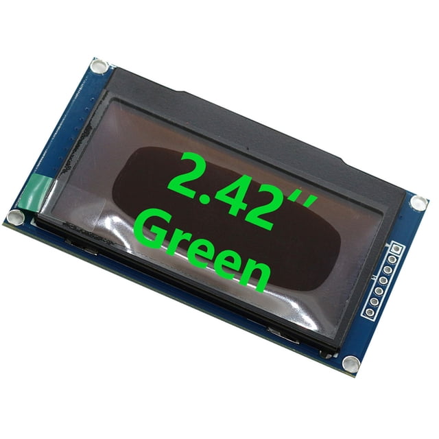 Cateissary Módulo OLED Módulos de visualización de pantalla de puerto I2C/IIC Dispositivo de visualización portátil Práctica Mini pantalla LED Electrónica Verde 7 pines