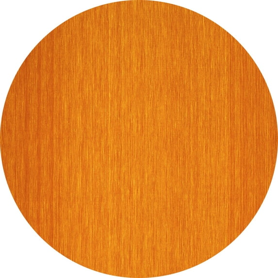 Ahgly Company Indoor Round Abstract Yellow Contemporary Area Rugs, 3' Round