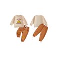 thumbnail image 2 of Cjfdfy Toddler Baby Boy Thanksgiving Outfit Little Turkey Homemade Rolls Print Long Sleeve Sweatshirt And Pants Cute My First Thanksgiving Holiday Fall Winter Outfit 6M-4Y  ﻿, 2 of 9