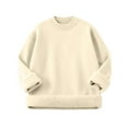 thumbnail image 2 of Ailaofu Fleece Lined Sweatshirts For Women Long Sleeve Crewneck No Hood Pullover Top Winter Thermal Warm Sweatshirt, 2 of 7