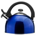 Sabal 2 Qts. Stainless Steel Stovetop Tea Kettle with Whistle in Blue