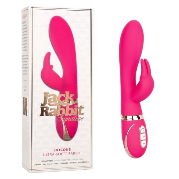 Jack Rabbit Signature Silicone Ultra-Soft Rabbit Vibrator, Pink