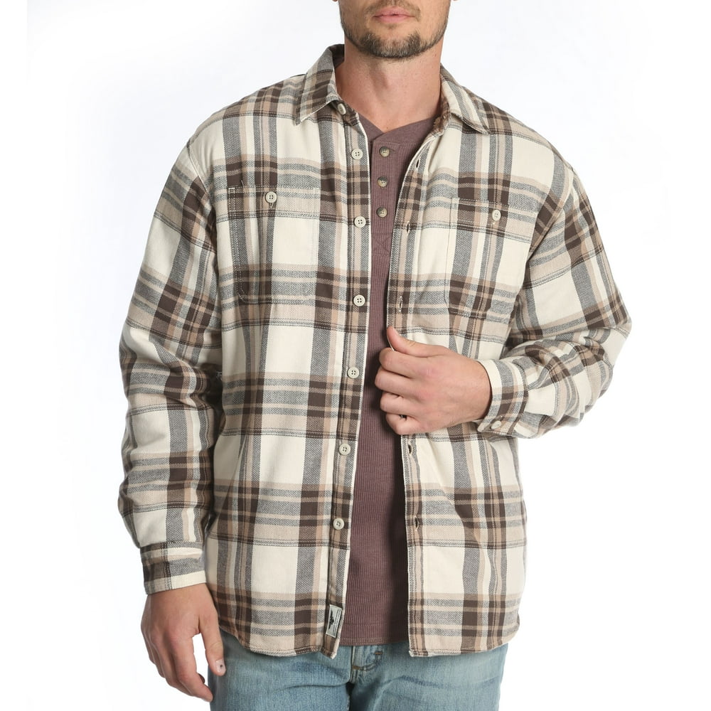 Wrangler - Wrangler Men's and Big Men's Sherpa Lined Flannel Shirt ...
