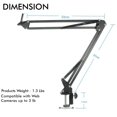 thumbnail image 3 of Technical Pro Microphone Suspension Arm Height Adjustable Crane 20.9in Steel, 3 of 8