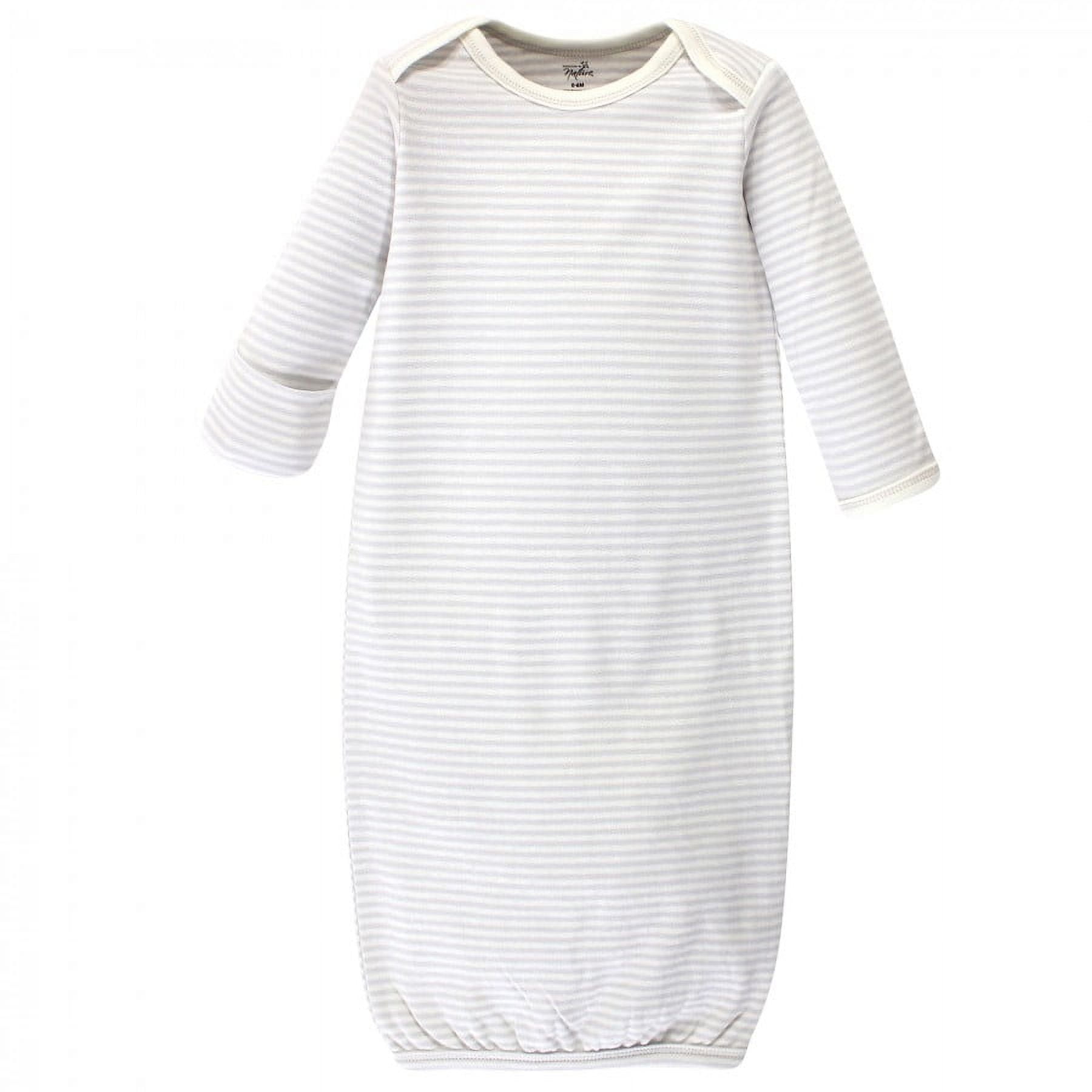Touched by Nature Baby Organic Cotton Long-Sleeve Gowns 3pk, Llama, 0-6 Months