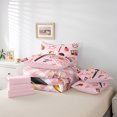 thumbnail image 6 of Manfei Girl Cosmetics Bedding Comforter Set 7pcs,Eye Shadow Lipstick Queen Bedding Sets,Chic Diamond Ring Queen Sheet Sets For Princess,Microfiber Bedroom Decor Reversible, 6 of 8