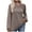 Khaki, variant on Brilliant Womens Shirts Blouse Women's Fashion Round Neck Long Sleeve Loose T-shirt clothes under $5.00