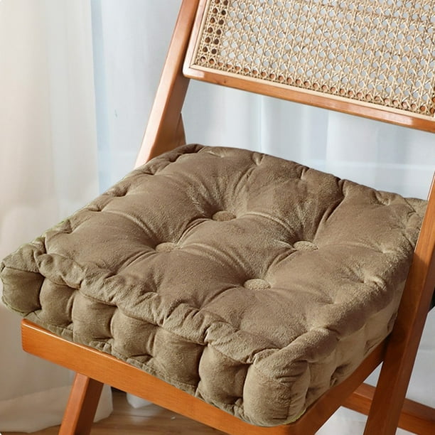 Cojín aislante de invierno de 40x40x9 cm, almohada de nailon y elastano para soporte lumbar en sala de estar o dormitorio (1 unidad, color caqui) Rkxzt