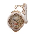 thumbnail image 2 of deevoka Double Sided Wall Clock 360 degree Rotating Farmhouse Round Quiet Decorative Clock White, 2 of 9