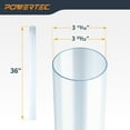 thumbnail image 6 of POWERTEC 1PK 4" x 36" Long Clear PVC Pipe,  Rigid Plastic Tubing, Round Tube Compatible w/Dust Collection Fittings, Hose for Woodworking Tool, Dust Collection System, Toy Cars and Bird Feeder (70272), 6 of 7