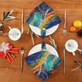 thumbnail image 4 of Satin Native Fab Cotton Dinner Napkin Galactic Wave Rider Reusable, 4 of 8