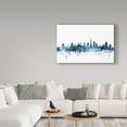 thumbnail image 3 of Trademark Fine Art 'Bristol England Blue Teal Skyline' Canvas Art by Michael Tompsett, 3 of 3