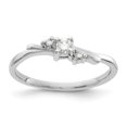 thumbnail image 1 of Solid 14k White Gold Polished AA Simulated CZ Ring, 1 of 1