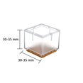 thumbnail image 3 of Protectores de patas de sillas para pisos de madera dura Fundas de patas de sillas Protectores de patas de sillas transparentes Paquete de 20 Tapas de patas de muebles de silicona Xemadio 221110-2, 3 of 9