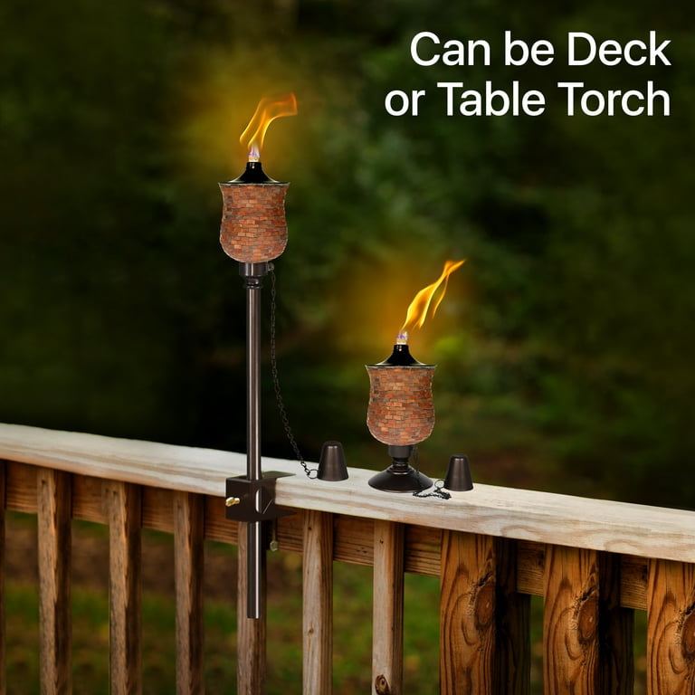 Deco Home Tiki Torch 4 in 1, Mosaic Tulip Jar Garden Torch 64-inch, Deck Torch, Table Torch or Regular Flame Torch Deco Home Tiki Torch 4 in 1, Mosaic Tulip Jar Garden Torch 64-inch, Deck Torch, Table Torch or Regular Flame Torch