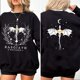 thumbnail image 2 of Sudadera Vintage de cuarta ala para mujer, Sudadera con capucha de la Universidad de Basgiath War, Dark Academia, Dragon Rider, Bookish, cuello redondo, ropa, 2 of 4