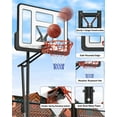 thumbnail image 3 of Portable Basketball Hoop Goal 4.75ft-10ft Adjustable, Indoor Outdoor Basketball Hoop System with 44" Shatterproof Backboard and Stand Wheels for Adults Kids Teenagers Youth Junior, Black, 3 of 11