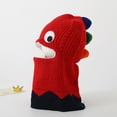 thumbnail image 2 of Xfvqtps Kids Boys Girls Dinosaur Hat Scarf Set Cute Dinosaur Design Knitting Plush Lining Stretch Cozy Soft Thickened Windproof Coldproof Warm Winter Skull Caps Red-Dinosaur, 2 of 6