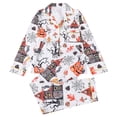 thumbnail image 4 of Womens Halloween Pajamas European Halloween Sleepwear Long Sleeve Top with Pants Cozy Nightwear Womens Pjs Sets White M, 4 of 9