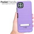 thumbnail image 2 of CoverON For Boost Celero 5G Phone Case, Slim Metal Kickstand Rugged Dual Layer Cover, Purple, 2 of 7