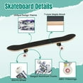 thumbnail image 4 of 31'' Complete Skateboard 7 Layer Canadian Maple Double Kick Deck Skateboards Cute albino tiger watercolor nature polar animal arctic wildlife Skate Board for Beginner Adult Gifts, 4 of 5