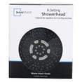 Mainstays 6Setting Large Shower Head, Matte Black