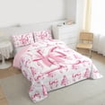 thumbnail image 3 of Homewish Personalized Initial K 2pcs Bedding Comforter Set For Teens Boys Girls,Merry Christmas Tree Twin Comforter Sets,Cute Ribbon Bow Breathable Bedding Set,Microfiber Bedroom Decor,Reversible, 3 of 8