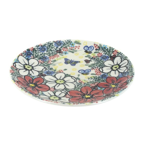 Blue Rose Polish Pottery Isabella Dessert Plate
