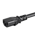 thumbnail image 3 of Monoprice 3-Prong Power Cord - 15 Feet - Black | IEC 60320 C20 to IEC 60320 C13, 14AWG, 15A, For Powering Computers, Monitors, 3 of 6