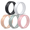 Black, White, Pastel Peach, Pastel Green, Pastel Pink, variant on Rinfit Silicone Wedding Rings for Women - 4Love Collection - 5 Rings Pack