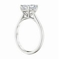 thumbnail image 4 of Cora Jewellery 4CT Cathedral Set Emerald Moissanite Solitaire Engagement Ring for Women, 10K White Gold, 4 of 5