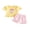 Yellow, variant on Cenuakty Toddler Girls Summer Outfit Ice Cream Embroidery Short Sleeve Crew Neck T-Shirt Matching Stripe Shorts Set