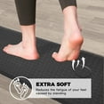 thumbnail image 3 of KOKHUB Kitchen Mat,1/2 Inch Thick Cushioned Anti Fatigue Waterproof Kitchen Rug, Comfort Standing Desk Mat, Doormat Kitchen Floor Mat Non-Skid & Washable for Home, Office, Sink,17.3"x28"- Black, 3 of 7