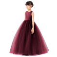 thumbnail image 3 of Ekidsbridal Satin Heart Cutout Tulle Flower Girl Dress for Wedding Junior Bridesmaid Pretty Princess Gown for Toddlers 247 2, 3 of 4