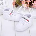 thumbnail image 4 of Baby Boys Girls High Top Fashion Sneakers White I Love Papa & Mama Walking Canvas Shoes for Toddler Kids, 4 of 7