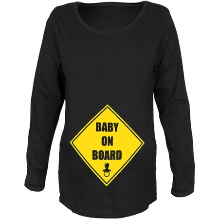 

Baby On Board Black Maternity Soft Long Sleeve T-Shirt
